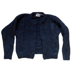 Vintage mohair black cardigan